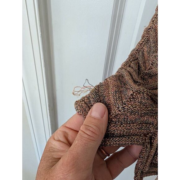 M Missoni Multicolor Lurex Knit Chevron Pattern Sleeveless Skater Dress‎ X-Small - Picture 5 of 6